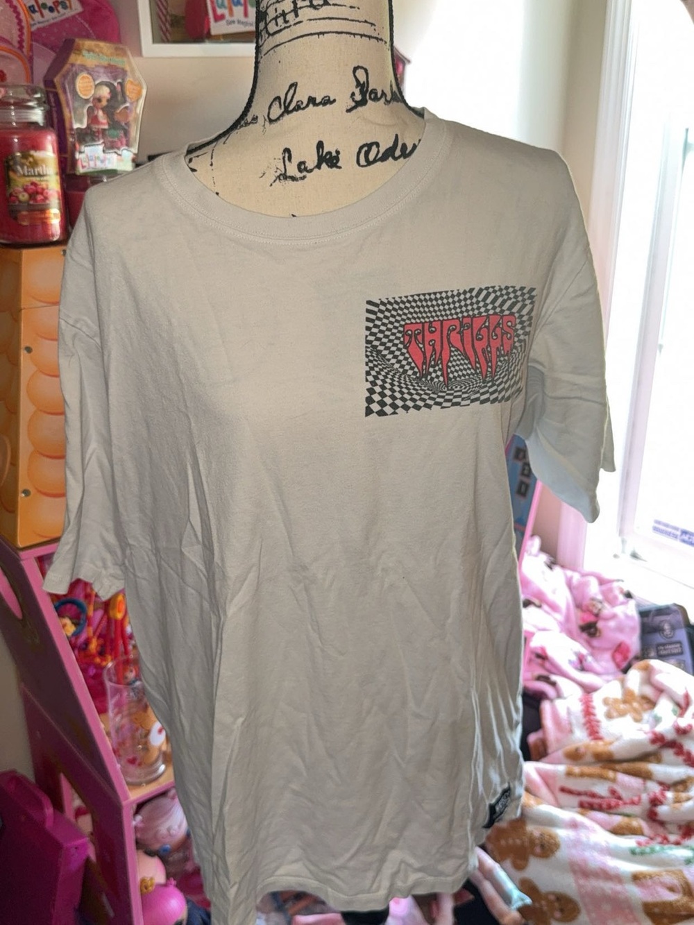WESC White Crewneck Tee with Subtle Black Label